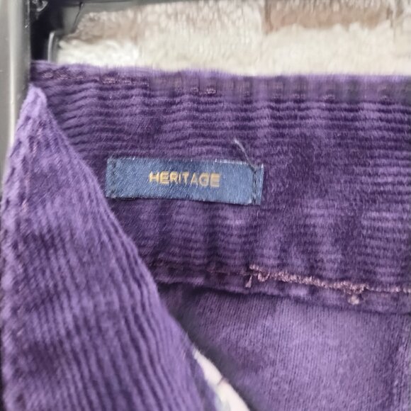 Talbots Dark Purple Straight Leg High Rise Corduroy-Heritage-Sz 8 - Picture 7 of 14